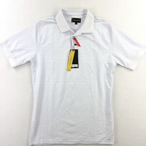 NEW American Breed Greek Keys White‎ Polo Shirt Size L Mens NWT